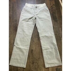 Lee Women's Beige Khaki Natural‎ Fit Low Rise Pants 4 Medium Convertible
